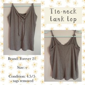 Tie-neck tank top